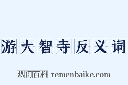 游大智寺反义词是什么意思的图片
